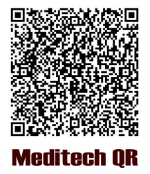 Scan it by your Cell to save Meditech Contact details in second . Scan it by your Cell to save Meditech Contact details in second .
